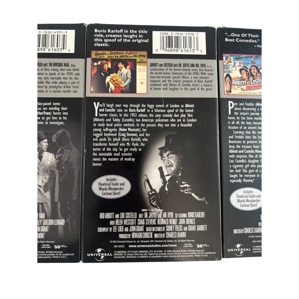 ABBOTT AND COSTELLO Lot of 4 VHS Tapes Comedy Legends 5.5 Hours TESTED